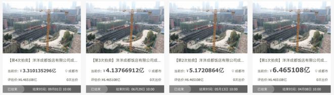 成都飯店項目公司完成轉(zhuǎn)讓 避免再KAIYUN次降價拍賣風險(圖7)